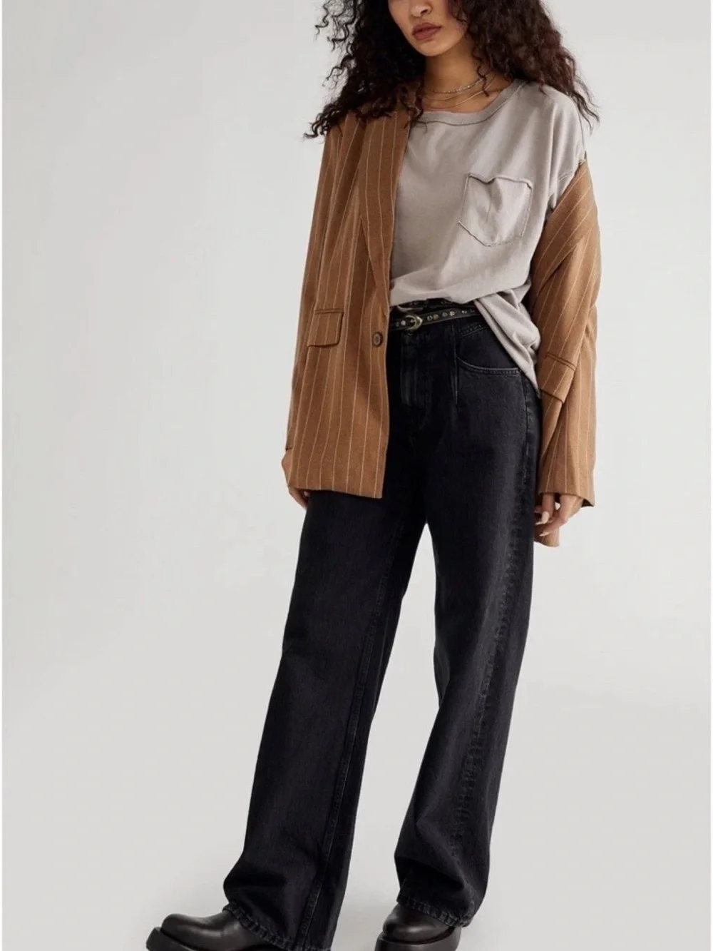 Free People We The Free Etherea Long Sleeve Fade Into You Relaxed Tee XL New